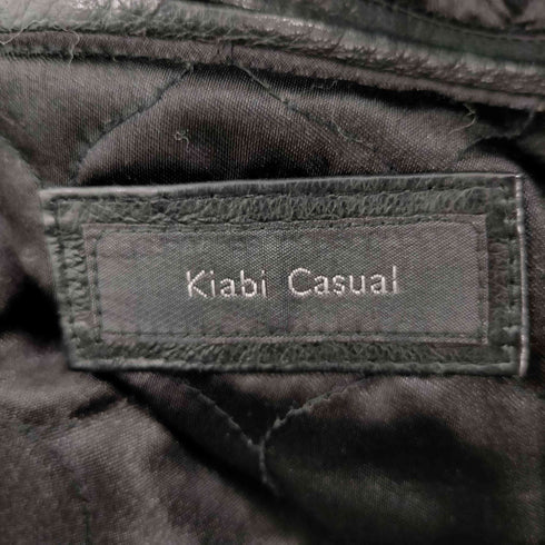 Kiabi Casual 裏地キルティング リアルレザー 本革 チェスター カーコート ジャケット メンズ import:XL