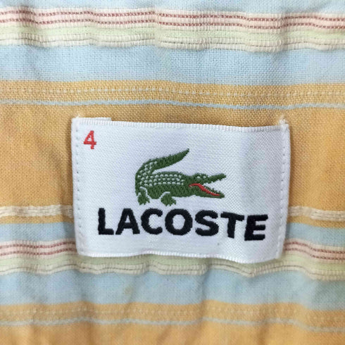 ラコステ LACOSTE リネン混 半袖 ボーダーシャツ メンズ 4