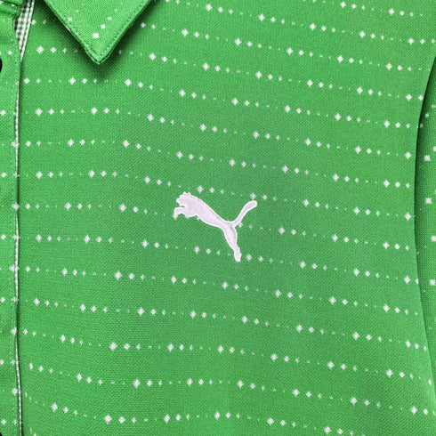 プーマ PUMA 総柄ロゴ刺繍ポロシャツ レディース import:L