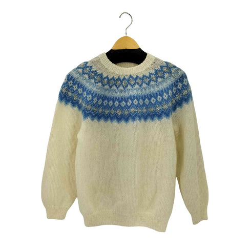 Handknitted in Denmark デンマーク製 モヘア混ノルディックニット レディース