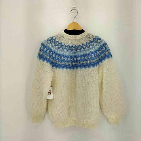 Handknitted in Denmark デンマーク製 モヘア混ノルディックニット レディース