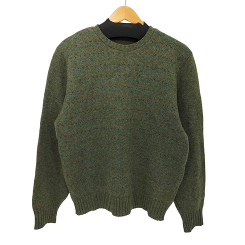 Glencroft of Scotland 90s ドット柄 スコットランド製 バーズアイ ウールニット メンズ JPN:L