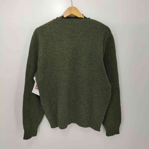 Glencroft of Scotland 90s ドット柄 スコットランド製 バーズアイ ウールニット メンズ JPN:L
