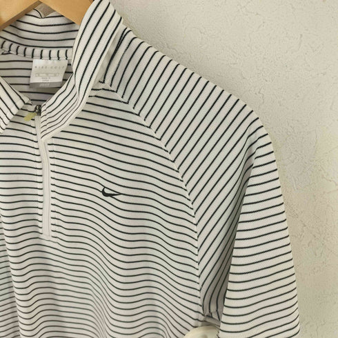 ナイキゴルフ NIKE GOLF DRI FIT 刺繍ロゴ ハーフジップ 半袖 Tシャツ メンズ XL