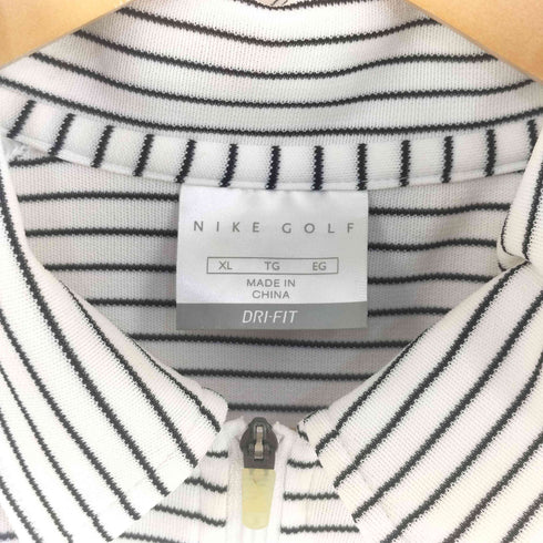 ナイキゴルフ NIKE GOLF DRI FIT 刺繍ロゴ ハーフジップ 半袖 Tシャツ メンズ XL