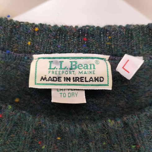 エルエルビーン L.L.Bean 70-80s アイルランド製 フリーダムスリーブ ネップ ウールニット メンズ import:L