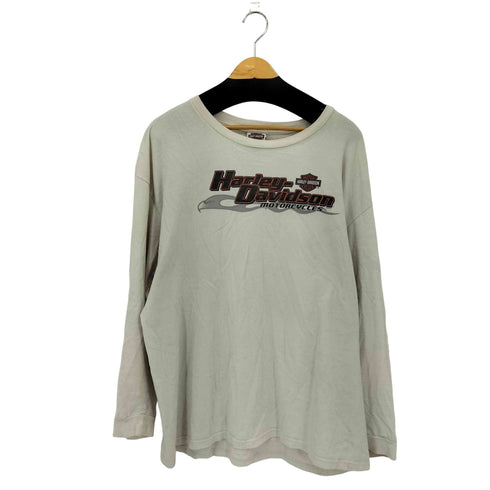 ハーレーダビッドソン HARLEY-DAVIDSON フロントプリント クルーネック ロングスリーブ Tシャツ メンズ 2XL