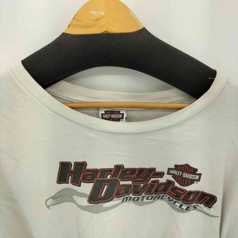 ハーレーダビッドソン HARLEY-DAVIDSON フロントプリント クルーネック ロングスリーブ Tシャツ メンズ 2XL