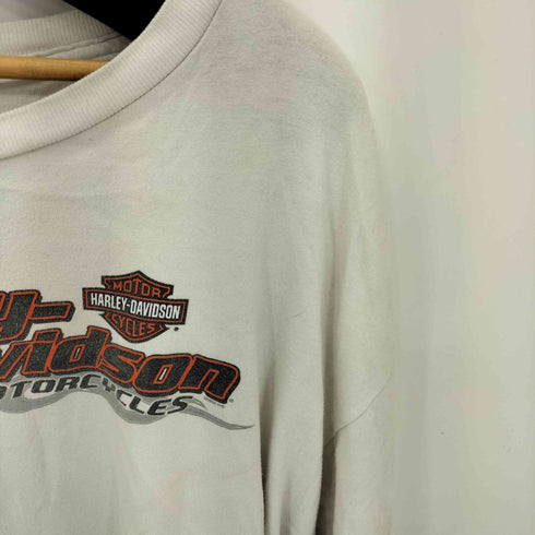 ハーレーダビッドソン HARLEY-DAVIDSON フロントプリント クルーネック ロングスリーブ Tシャツ メンズ 2XL