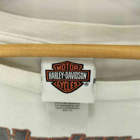 ハーレーダビッドソン HARLEY-DAVIDSON フロントプリント クルーネック ロングスリーブ Tシャツ メンズ 2XL