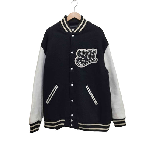 スワッガー SWAGGER ワッペン レザー切替 スタジアムジャケット スタジャン メンズ