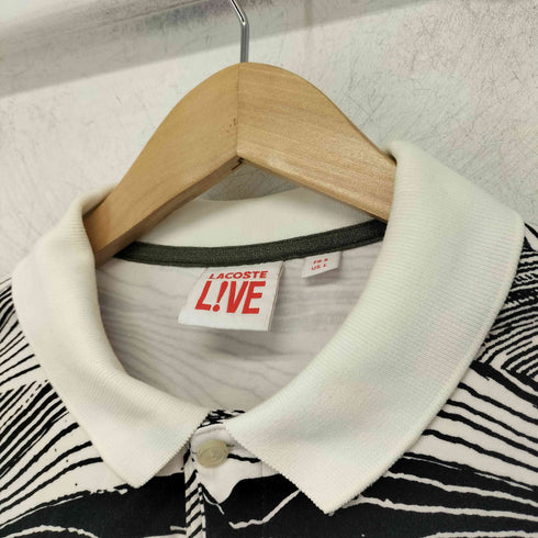 ラコステライブ Lacoste Live 総柄 グラフィックプリント 半袖 ポロシャツ メンズ import:L