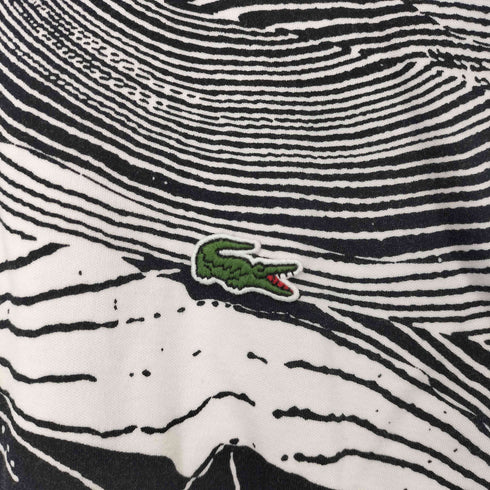 ラコステライブ Lacoste Live 総柄 グラフィックプリント 半袖 ポロシャツ メンズ import:L