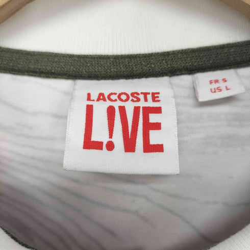ラコステライブ Lacoste Live 総柄 グラフィックプリント 半袖 ポロシャツ メンズ import:L