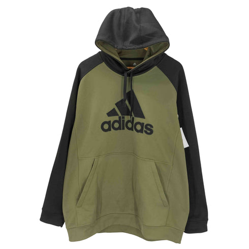 アディダス adidas パフォーマンス ロゴ バイカラー ラグラン フーディー パーカー メンズ 2XL