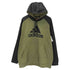 アディダス adidas パフォーマンス ロゴ バイカラー ラグラン フーディー パーカー メンズ 2XL