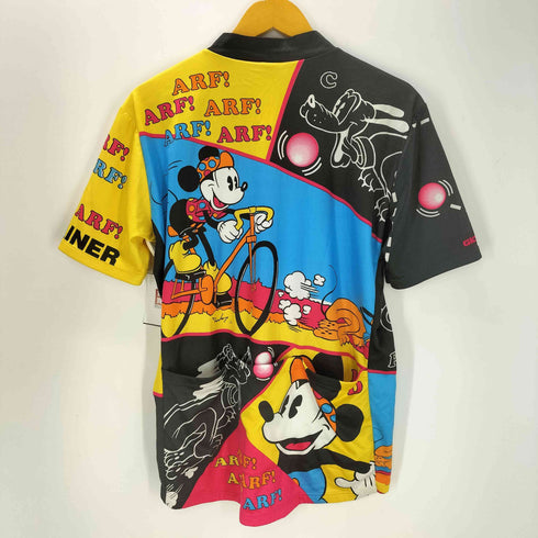 90S MADE IN ITALY イタリア製 テーマパーク キャラクター 総柄 プリント サイクル ジャージ メンズ