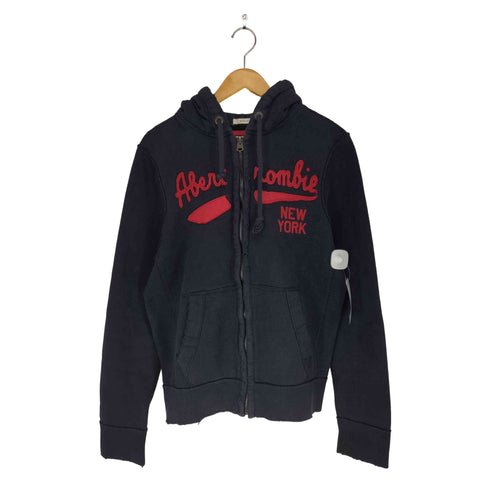 アバクロンビーアンドフィッチ Abercrombie & Fitch ロゴ刺繍ジップパーカー メンズ JPN:M