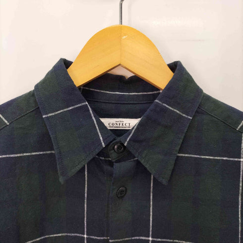 ネストローブコンフェクト nest Robe CONFECT リネン コットン チェック シャツ メンズ JPN:4