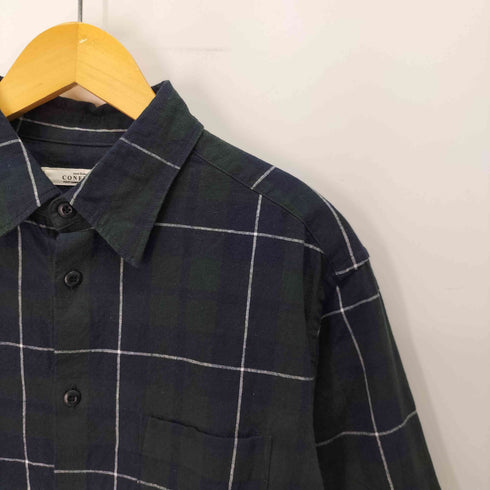 ネストローブコンフェクト nest Robe CONFECT リネン コットン チェック シャツ メンズ JPN:4