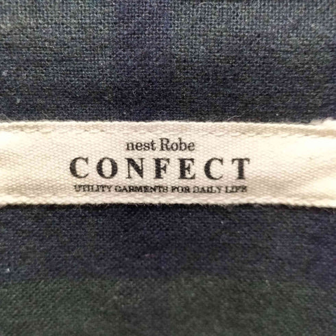 ネストローブコンフェクト nest Robe CONFECT リネン コットン チェック シャツ メンズ JPN:4
