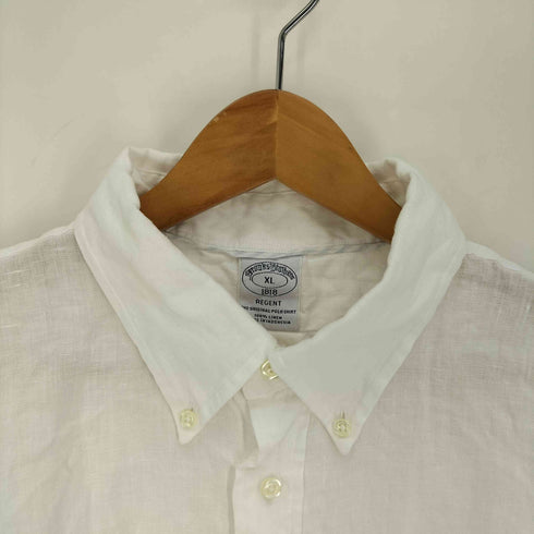 ブルックスブラザーズ BROOKS BROTHERS REGENT リネン100% ショートスリーブ ボタンダウンシャツ メンズ import:XL