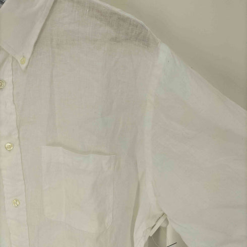 ブルックスブラザーズ BROOKS BROTHERS REGENT リネン100% ショートスリーブ ボタンダウンシャツ メンズ import:XL