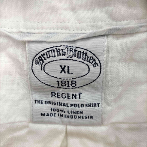 ブルックスブラザーズ BROOKS BROTHERS REGENT リネン100% ショートスリーブ ボタンダウンシャツ メンズ import:XL