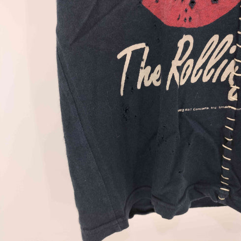 Marquistone 00s Y2K ブリティッシュ ロック バンド Tongue and Lips ロゴ ダメージ加工 S/S Tシャツ メンズ JPN:M