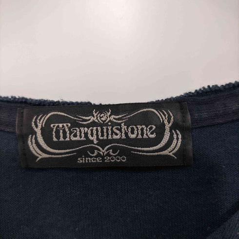 Marquistone 00s Y2K ブリティッシュ ロック バンド Tongue and Lips ロゴ ダメージ加工 S/S Tシャツ メンズ JPN:M