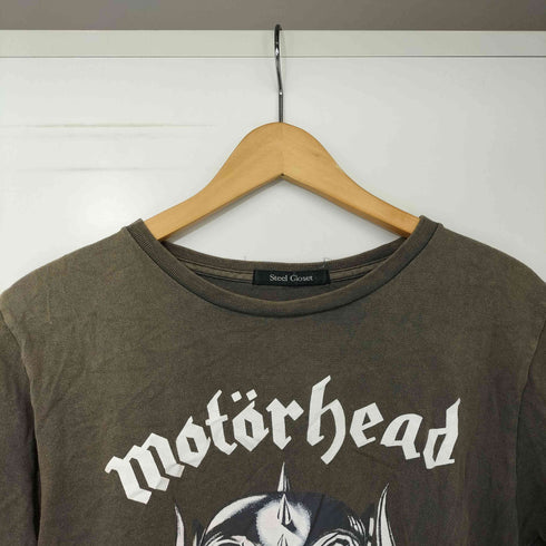 STEEL CLOSET ヘヴィメタル ハードロック ハードコア パンク Warpig Snaggletooth ロゴ プリント S/S Tシャツ メンズ JPN:M