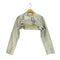 シーイン SHEIN クロップドメタリックライダースジャケット Y2K レディース M