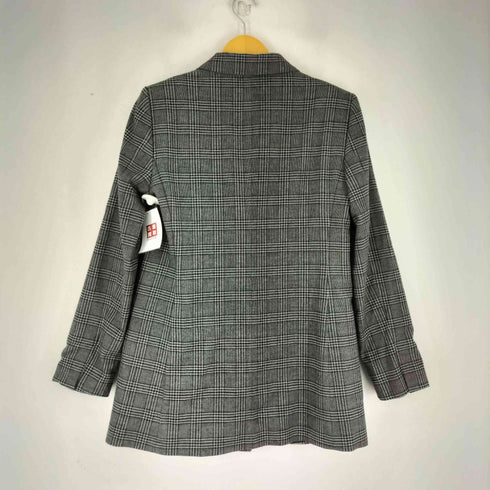 ザラ ZARA チェック柄 ダブルテーラードジャケット レディース import:L