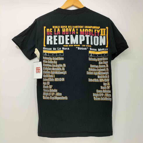 デルタプロウェイト DELTA PRO WEIGHT 00s 2003年 Oscar De La Hoya vs Shane Mosley 2 REDEMPTION ボクシング S/S Tシャツ メンズ import:S