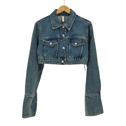 ザラ ZARA クロップド デニムジャケット レディース import:S