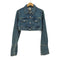 ザラ ZARA クロップド デニムジャケット レディース import:S