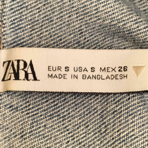 ザラ ZARA クロップド デニムジャケット レディース import:S