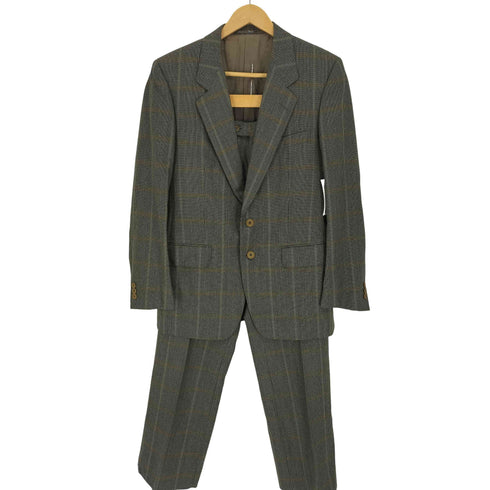 エルメネジルドゼニア Ermenegildo Zegna 80~90S イタリア製 グレンチェック 2B テーラードジャケット スラックス ウール セットアップ メンズ 48