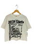 ila フロントプリントクロップドTシャツ レディース
