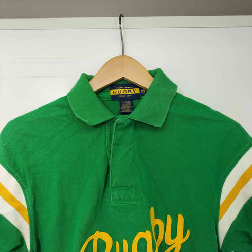 ラグビーラルフローレン Rugby Ralph Lauren 刺繍デザイン ピケ ポロシャツ メンズ import:XS
