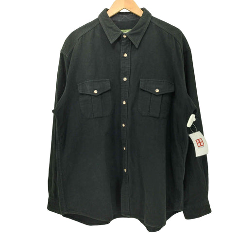 エディーバウアー Eddie Bauer 90s 00s コットン シャモアクロスロングスリーブシャツ メンズ import:L