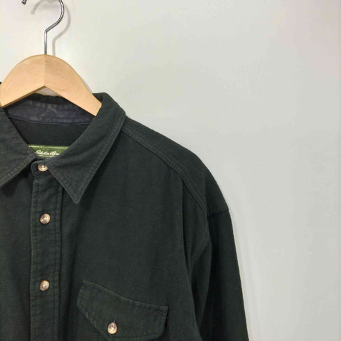 エディーバウアー Eddie Bauer 90s 00s コットン シャモアクロスロングスリーブシャツ メンズ import:L