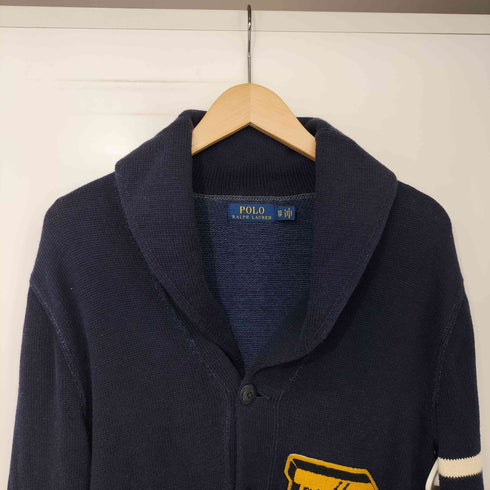 ポロラルフローレン POLO RALPH LAUREN タイガーパッチ ショールカラー コットンニット レタード カーディガン メンズ import:XS
