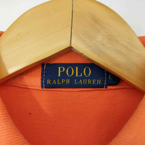 ポロラルフローレン POLO RALPH LAUREN ポニー刺繍 オレンジ グラデーション 鹿の子 ポロシャツ メンズ import:XS