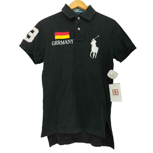 ポロバイラルフローレン Polo by RALPH LAUREN ドイツ 国旗 ビッグポニー 刺繍 ポロシャツ メンズ import:XS