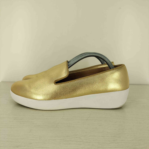 フィットフロップ fitflop ゴールド スリッポン レディース UK:4.5