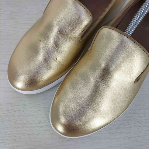 フィットフロップ fitflop ゴールド スリッポン レディース UK:4.5