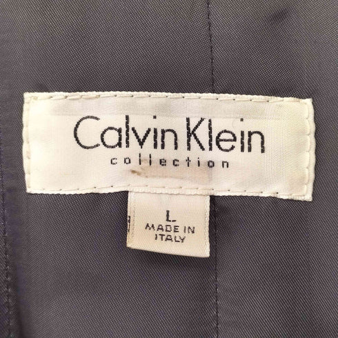 カルバンクライン CALVIN KLEIN 比翼スウェードレザーテーラードジャケット メンズ import:L