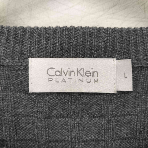 カルバンクライン CALVIN KLEIN COLLECTION Vネックリブニットセーター メンズ import:L