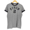 アバクロンビーアンドフィッチ Abercrombie & Fitch フロントアップリケ刺繍リンガーTシャツ メンズ import:M